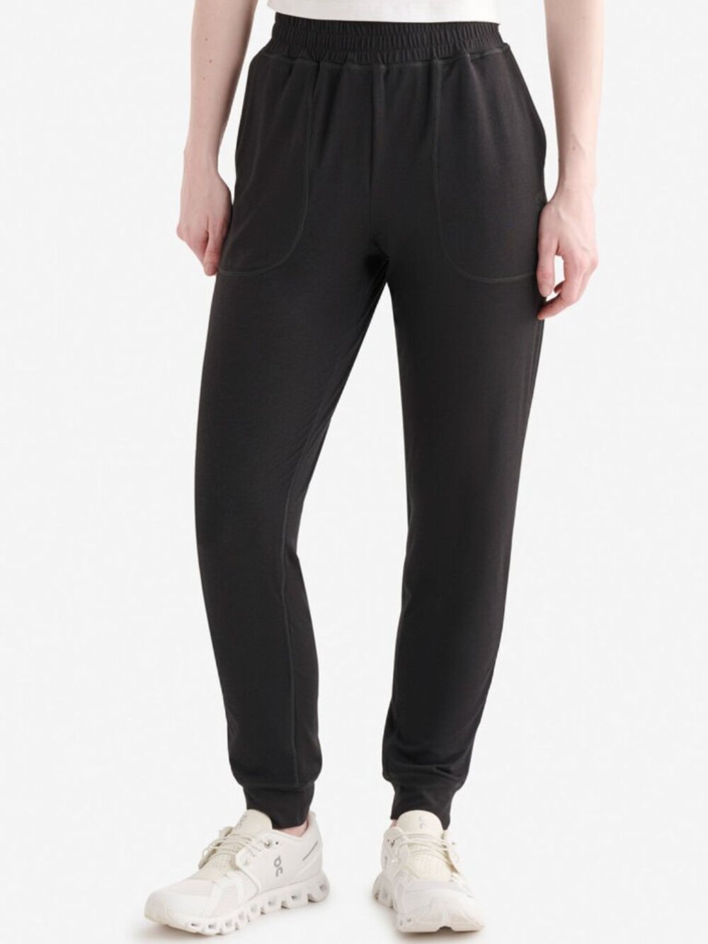 NWT Roots Black Renew Knit Jogger Women's Size Small